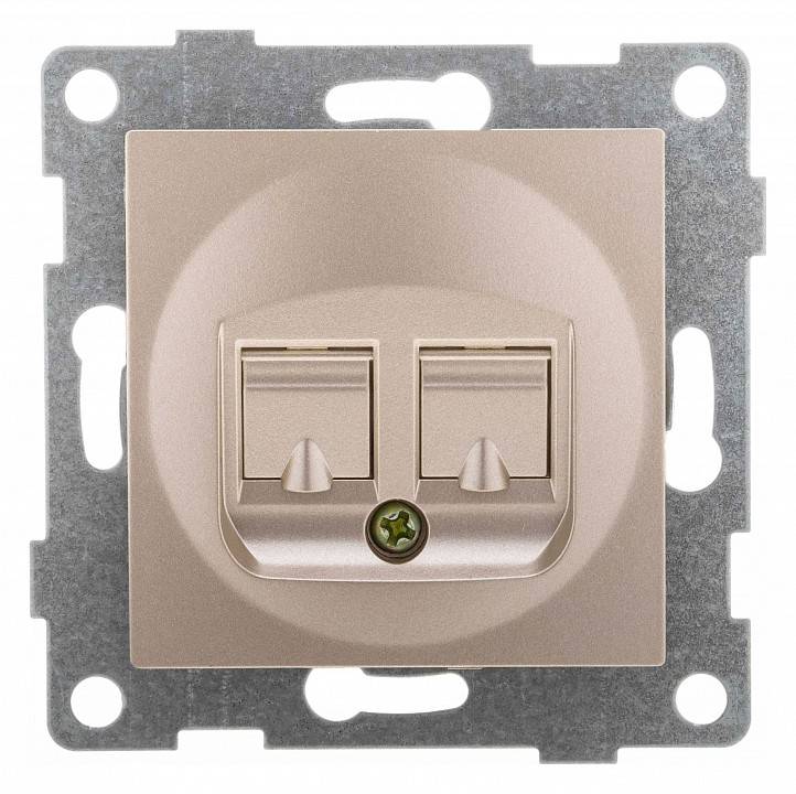 Розетка двойная RJ-12 и Ethernet RJ-45, без рамки Gusi Electric UGRA С11КТ-027