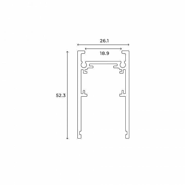 Шинопровод однофазный накладной Hesby Lighting ElDeko 2 м черный 0052