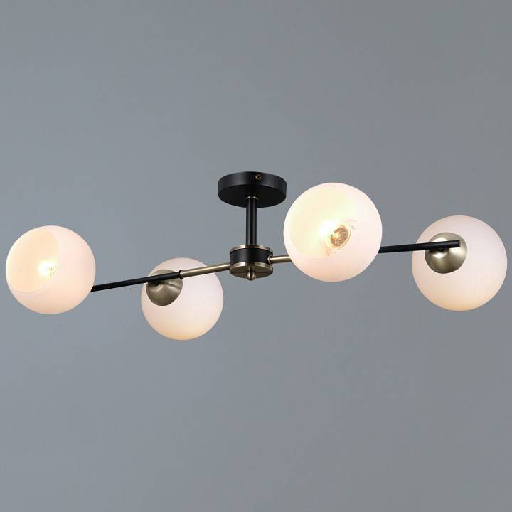 Люстра на штанге ILLUMICO LIBRA IL0469-4CSQ-24 BK AB LIBRA