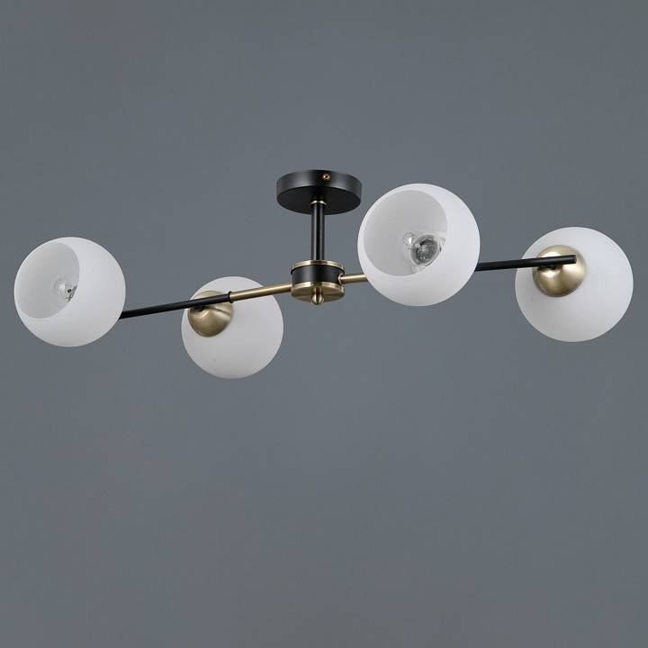 Люстра на штанге ILLUMICO LIBRA IL0469-4CSQ-24 BK AB LIBRA