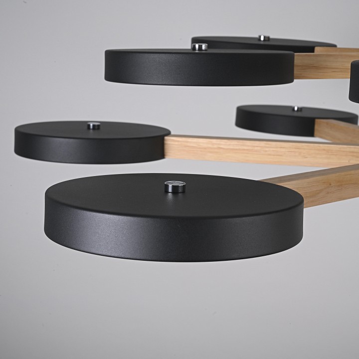 Люстра на штанге Imperiumloft TURNA Black TURNA-DBL01