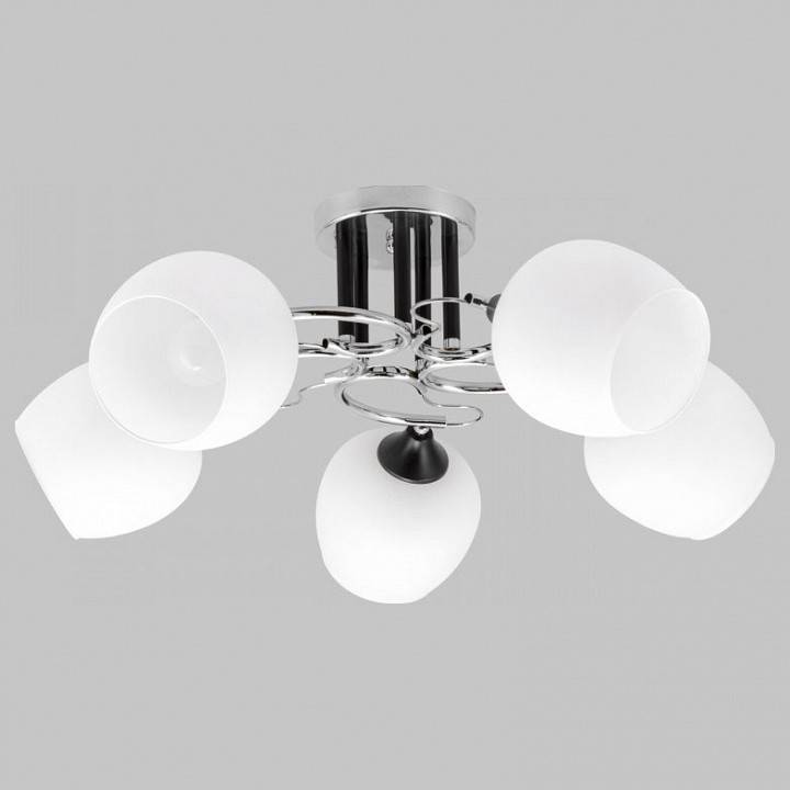 Люстра на штанге Imex MD.3618 5 ламп MD.3618-5-S-CH+BK