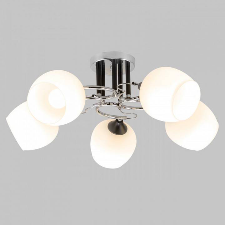 Люстра на штанге Imex MD.3618 5 ламп MD.3618-5-S-CH+BK