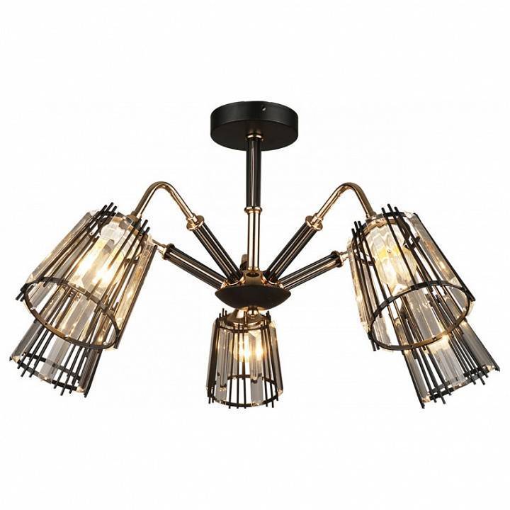 Люстра на штанге IMEX MD.4050 5 ламп MD.4050-5-S BK+FGD