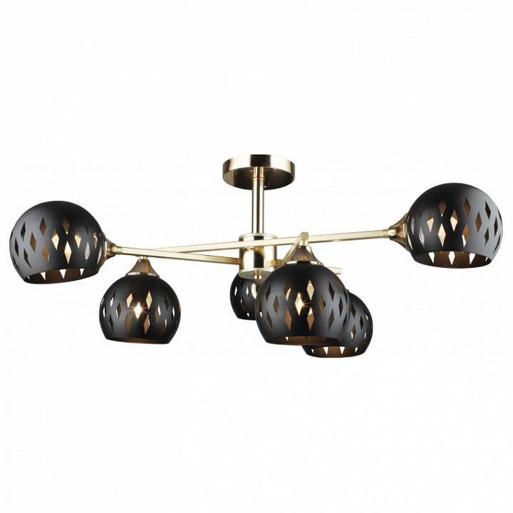 Люстра на штанге Imex MD.4211 6 ламп MD.4211-6-S-GD+FGD