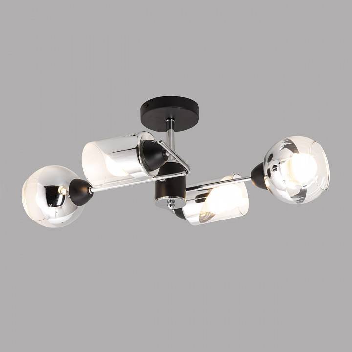 Потолочная люстра Imex MD.8243 4 лампы черный/хром MD.8243-4-S-BK+CH