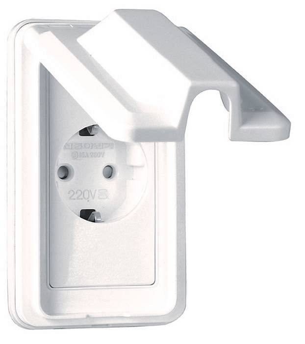 Розетка с заземлением Imex 70 Wide белая WRP 2211 WH