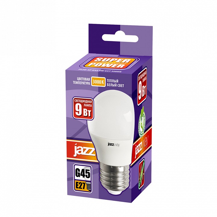 Лампа светодиодная Jazzway  PLED-SP G45 9W E27 3000K
