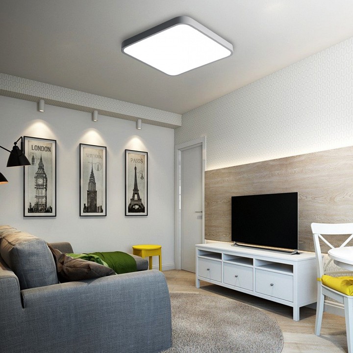 Накладной светильник Jazzway  PPB  Scandic-S 72w 3000-6500K GR IP20 430*430*50