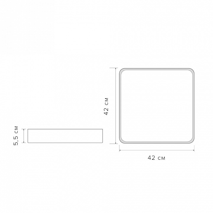 Накладной светильник Jazzway  PPB  Scandic-S 54w 4000K GR IP20 420*430*50