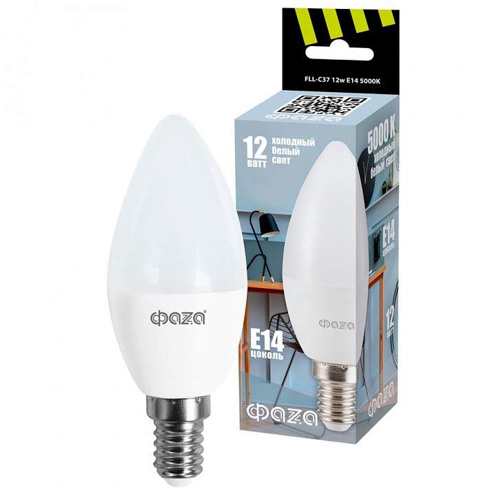 Лампа светодиодная Jazzway  FLL- C37 12w E14 5000K