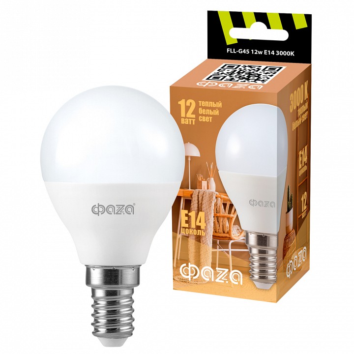Лампа светодиодная Jazzway  FLL- G45 12w E14 3000K