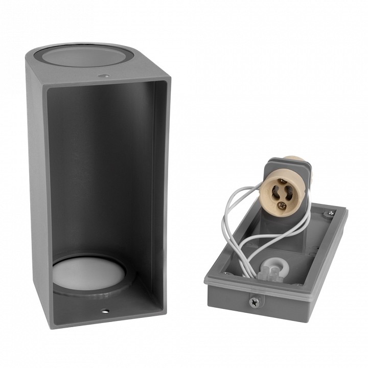 Накладной светильник Jazzway PDL-R 72150 GU10-2 GR IP65 серый PDL-R 72150 GU10-2 GR IP65