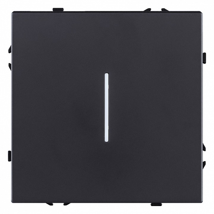 Выключатель одноклавишный с подсветкой без рамки Kollinger Eclipse EC-012BK