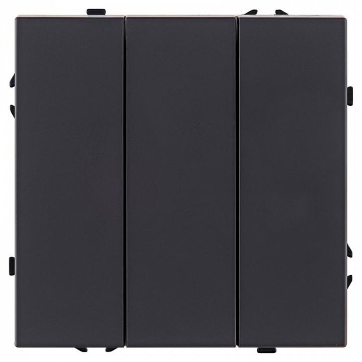 Выключатель трехклавишный без рамки Kollinger Eclipse EC-710BK