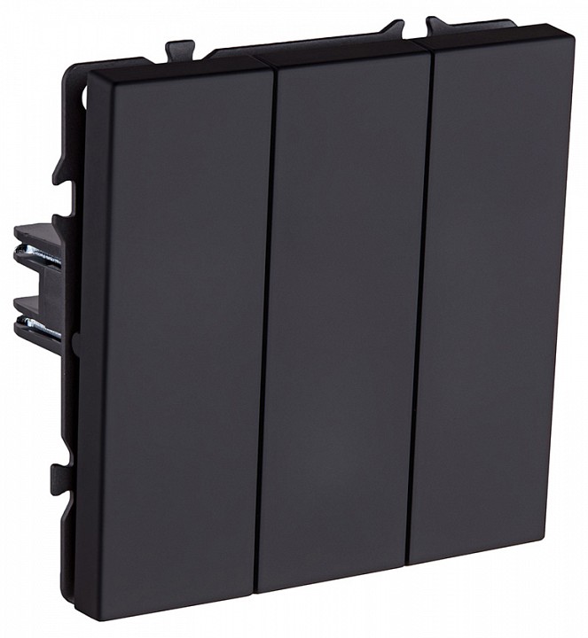 Выключатель трехклавишный без рамки Kollinger Eclipse EC-710BK