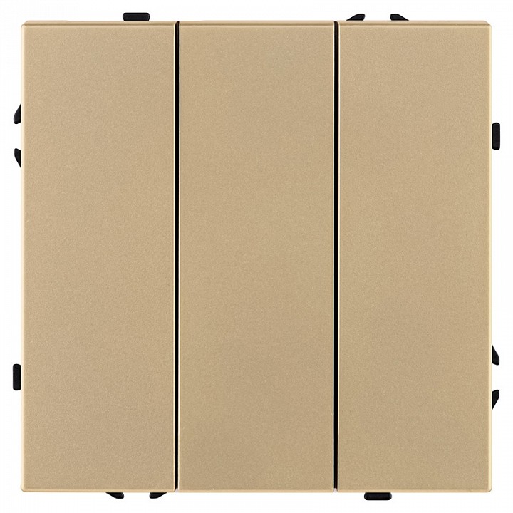 Выключатель трехклавишный без рамки Kollinger Eclipse EC-710GD