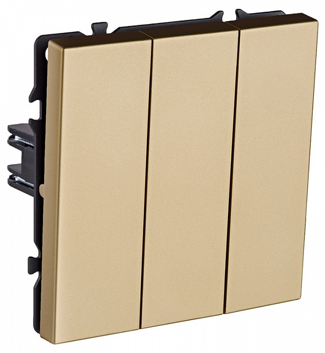 Выключатель трехклавишный без рамки Kollinger Eclipse EC-710GD