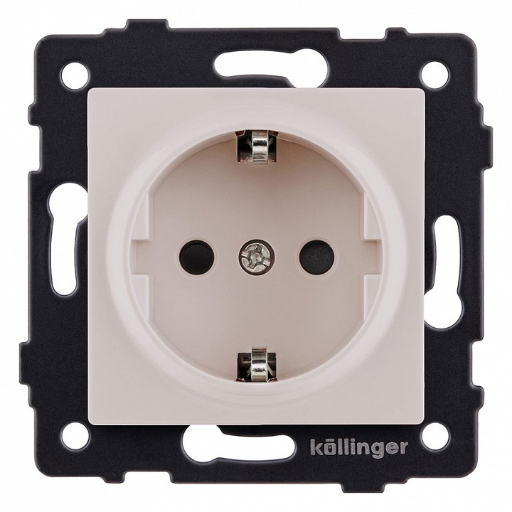 Розетка с заземлением, без рамки Kollinger  REA-002CM