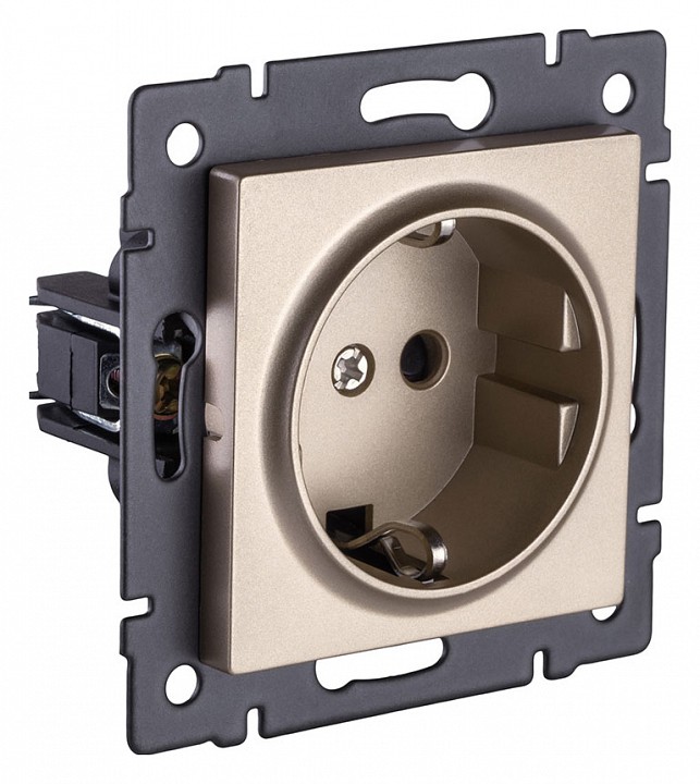 Розетка с заземлением, без рамки Kollinger  REA-002GD