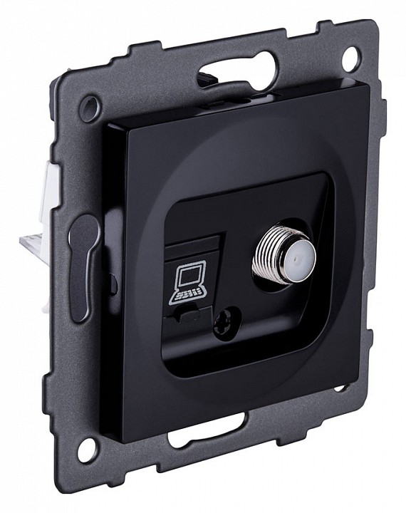 ТВ-розетка и SAT-розетка оконечная без рамки Kollinger  REA-014BK