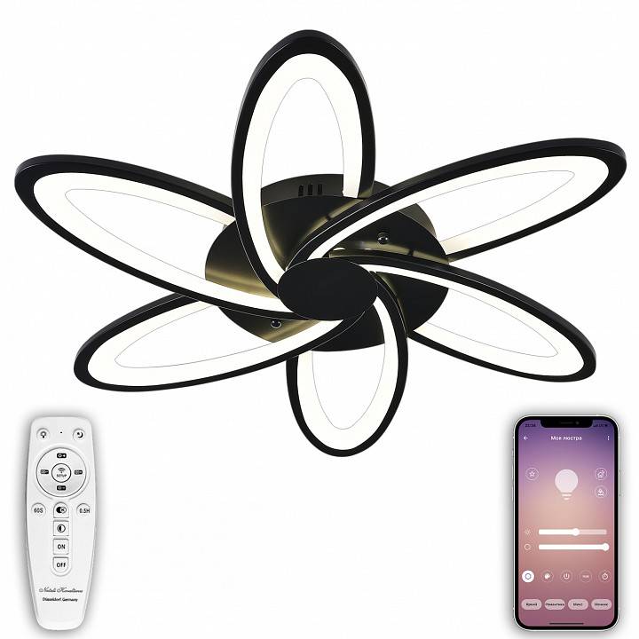 Потолочная люстра Natali Kovaltseva High-Tech HIGH-TECH LED LAMPS 82008 BLACK