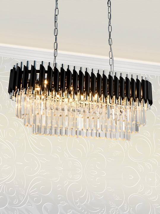 Подвесная люстра Natali Kovaltseva Darian 76017/8C CHROME BLACK