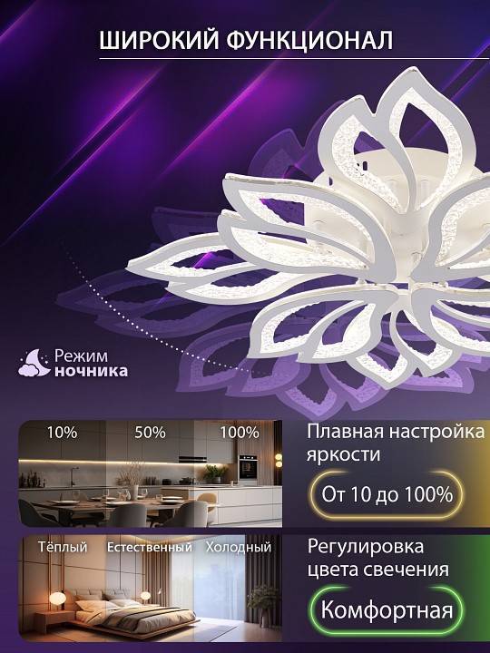 Потолочная люстра Natali Kovaltseva Fortuna LED LAMPS 81109/7C