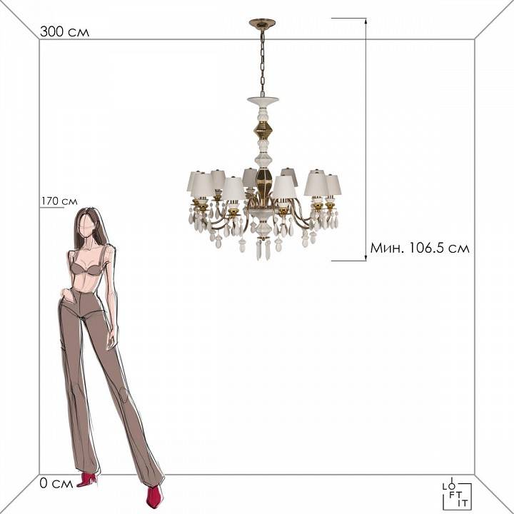 Подвесная люстра Loft it Grace 10203/10 White