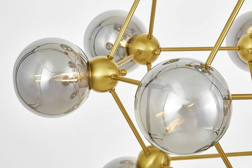 Подвесная люстра LUMINA DECO Zodiak LDP 160N-12 MD+GY