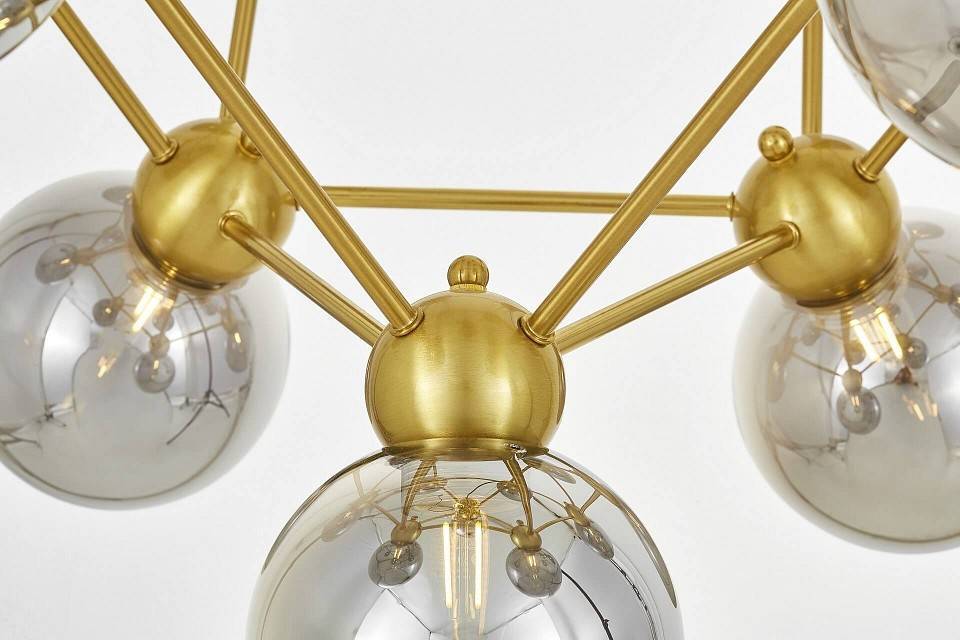 Подвесная люстра LUMINA DECO Zodiak LDP 160N-12 MD+GY