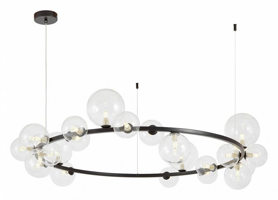 Подвесная люстра LUMINA DECO MERIDO LDP 7033-24 BK+CL