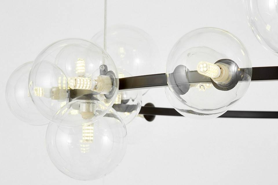 Подвесная люстра LUMINA DECO MERIDO LDP 7033-24 BK+CL