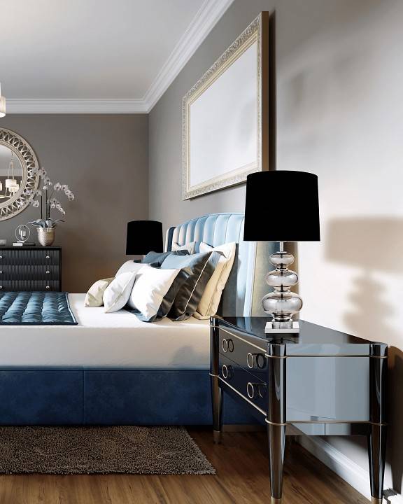 Настольная лампа LUMINA DECO Briston LDT 303 CHR+BK