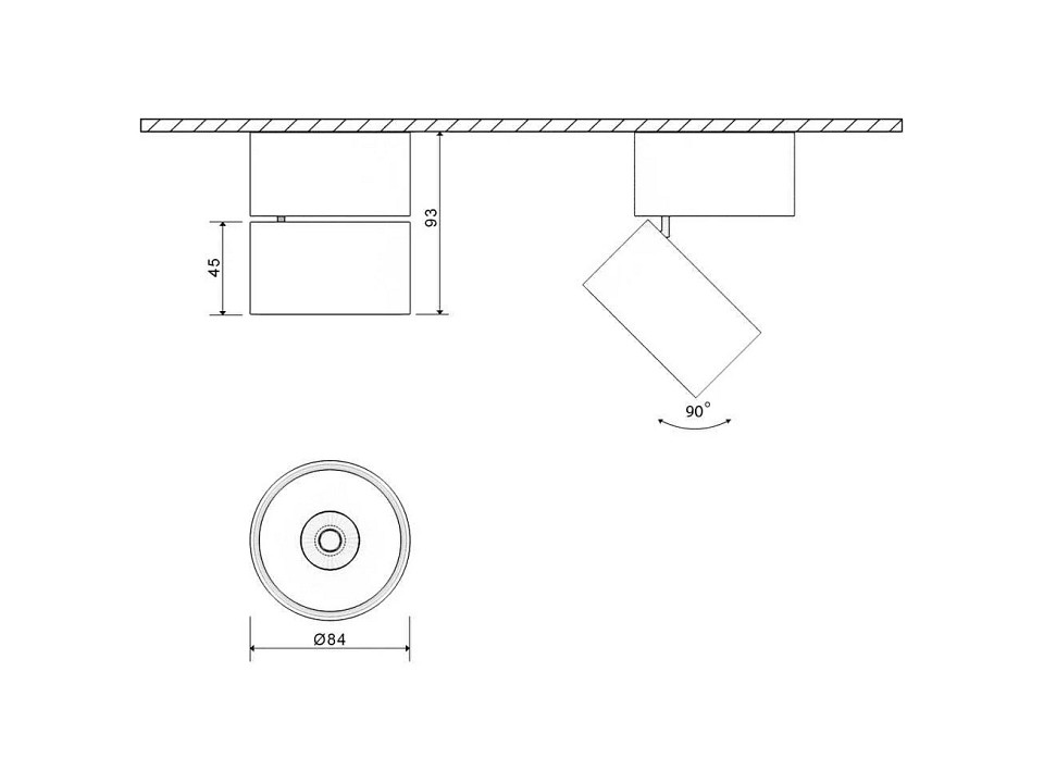Накладной светильник Lumker RINK I-SF-BL-NW