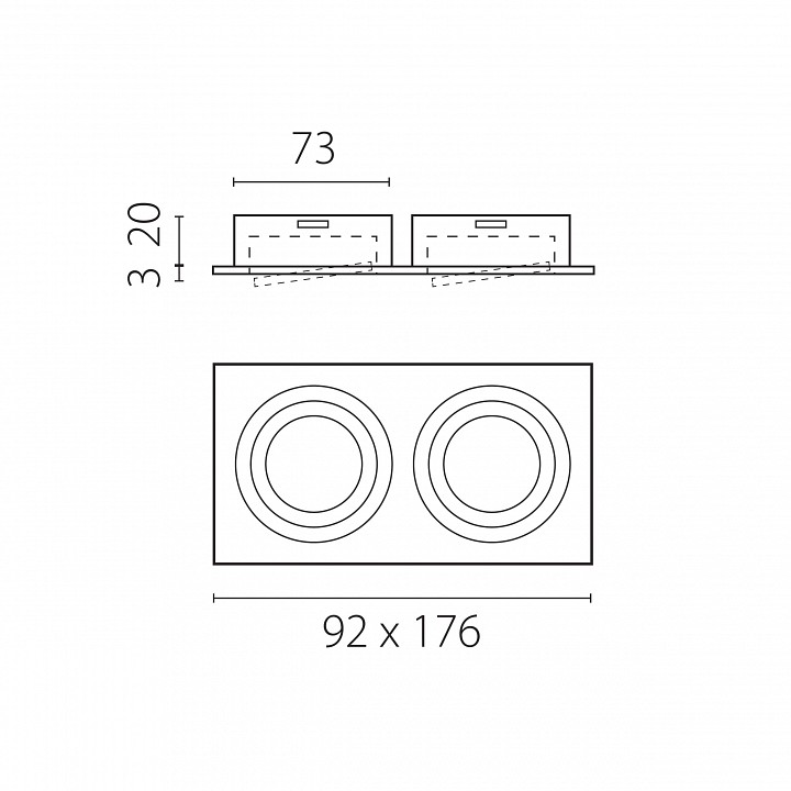 Встраиваемый светильник Lightstar Singo Base 011626
