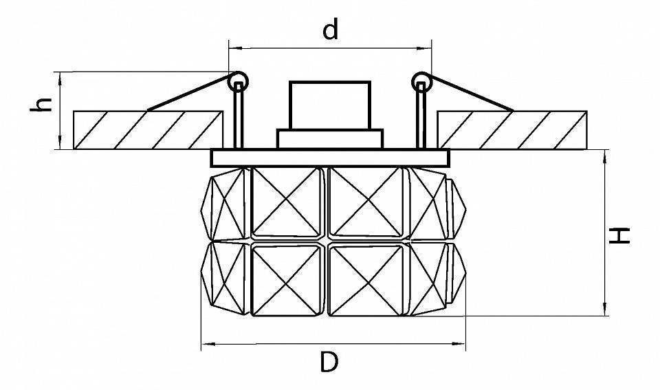 Встраиваемый светильник Lightstar Onora Grande 032802