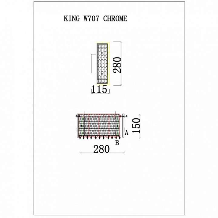 Накладной светильник iLamp KING W707 CR