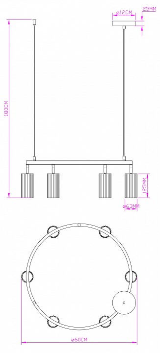 Подвесная люстра Moderli Cora V11604-6P