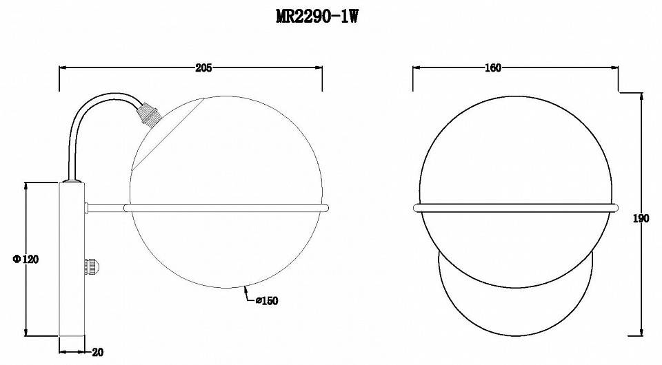 Бра MyFar Julian MR2290-1W