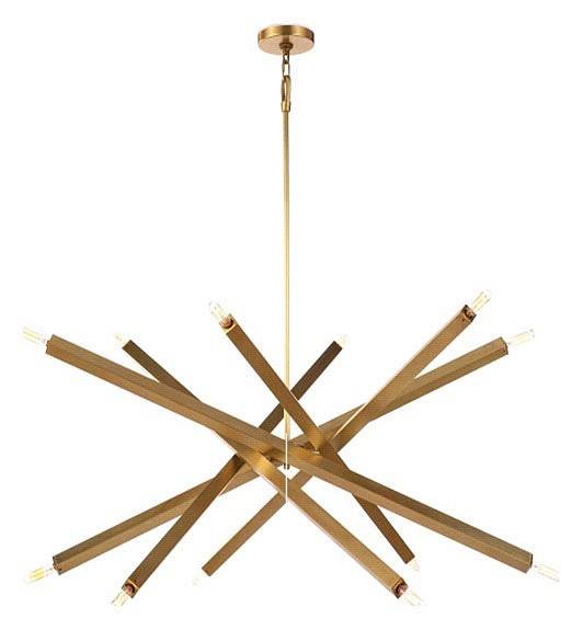 Люстра на штанге Milosh Tendence 793 12 ламп 0793CL-12GD