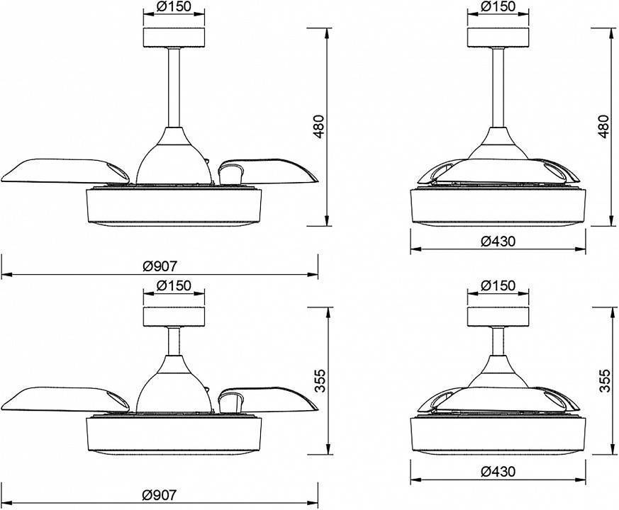 Светильник с вентилятором Mantra (люстры-вентиляторы) Coin 8220