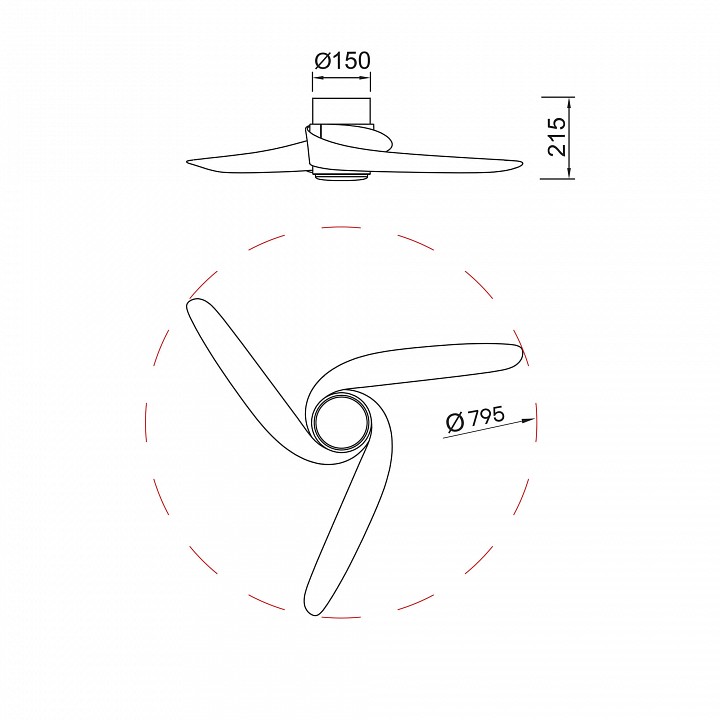 Светильник с вентилятором Mantra GROENLAND 9065