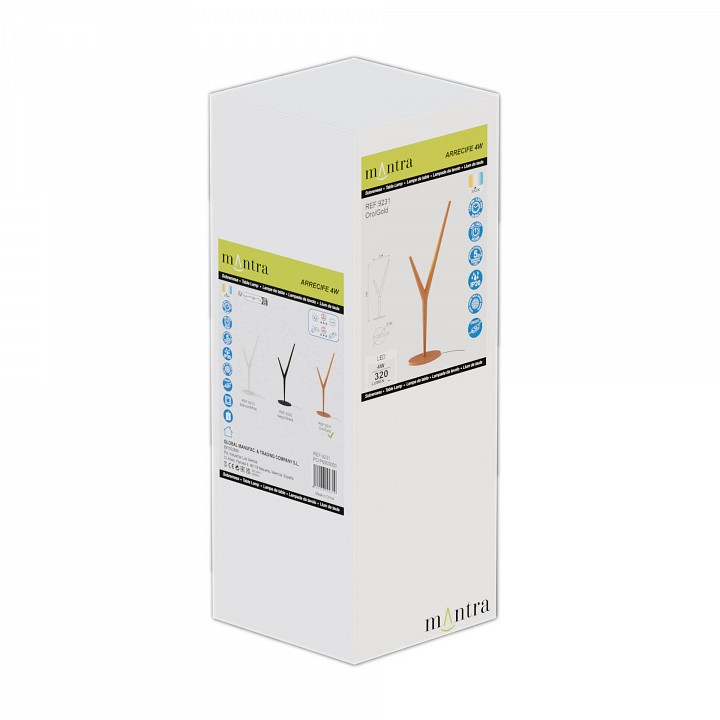 Настольная лампа декоративная Mantra Arrecife 9231