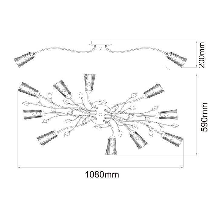 Потолочная люстра MW-Light Восторг 10 ламп 242015410