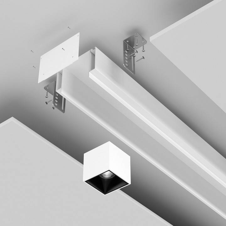 Профиль алюминиевый встраиваемый Maytoni ALM013EC 2 м ALM-11681-PL-W-2M