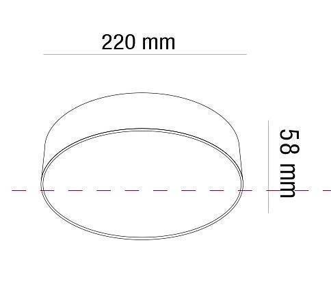 Потолочный светильник Maytoni Zon LED 32 Вт 3000 К черный C032CL-L32B3K