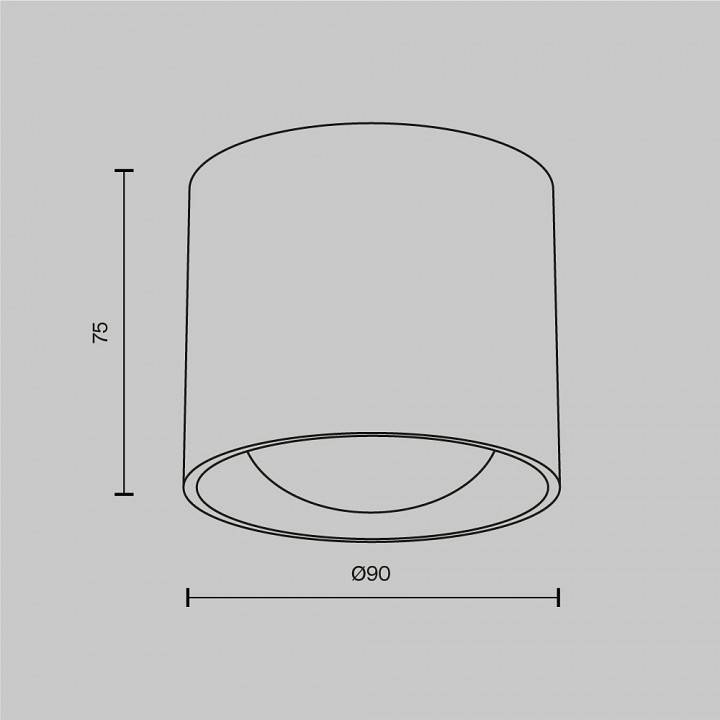 Светильник накладной Maytoni Lens 15 Вт 3000K белый C217CL-15W3K-W