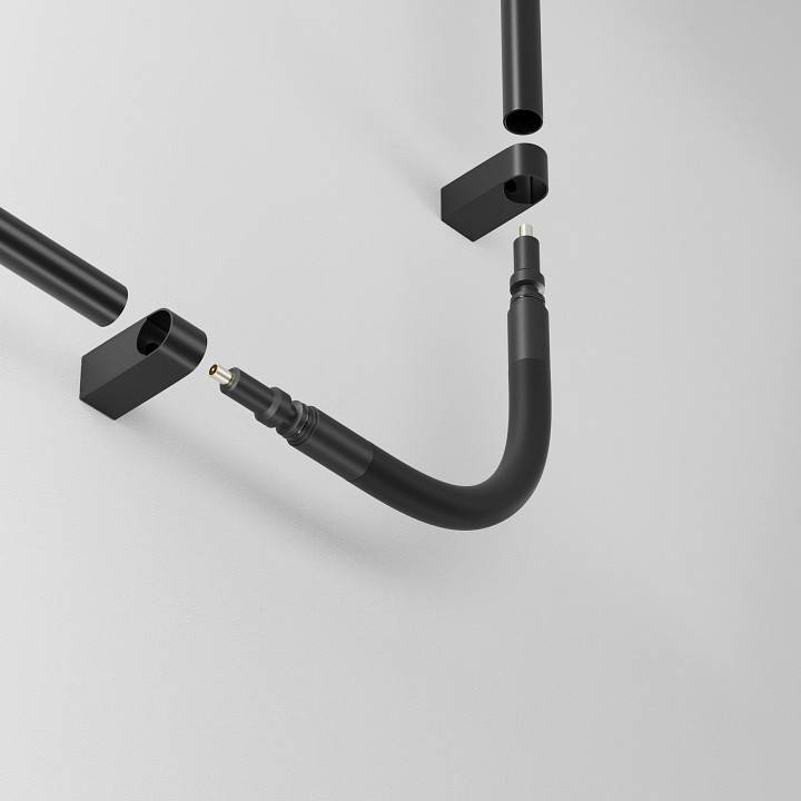 Соединитель угловой L-образный для модульных светильников Maytoni Accessories for system Axity CA005FC-B