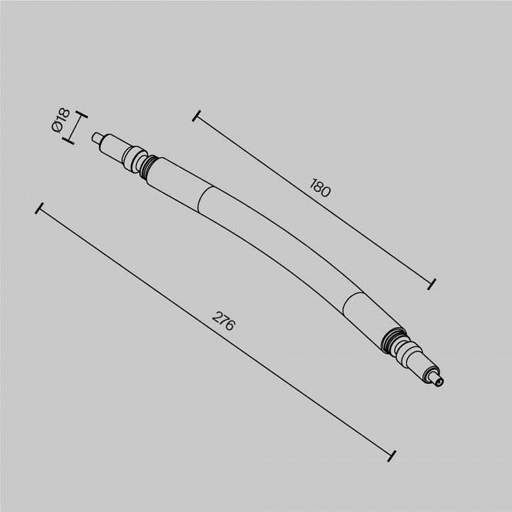 Соединитель угловой L-образный для модульных светильников Maytoni Accessories for system Axity CA005FC-B